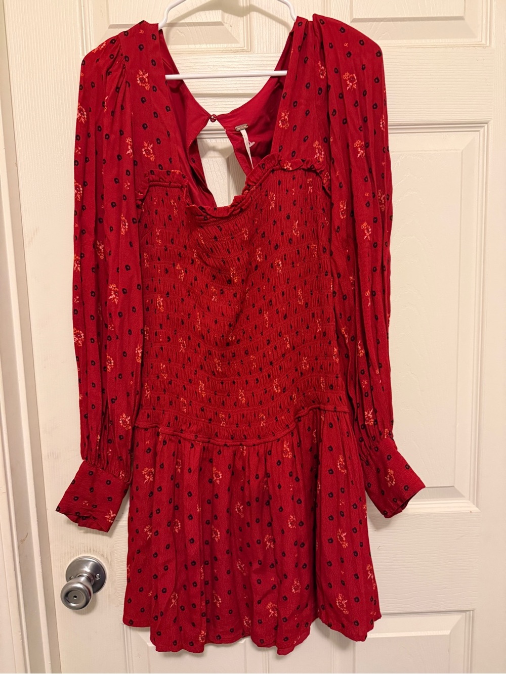 Free People Two Faces Smocked Mini Dress